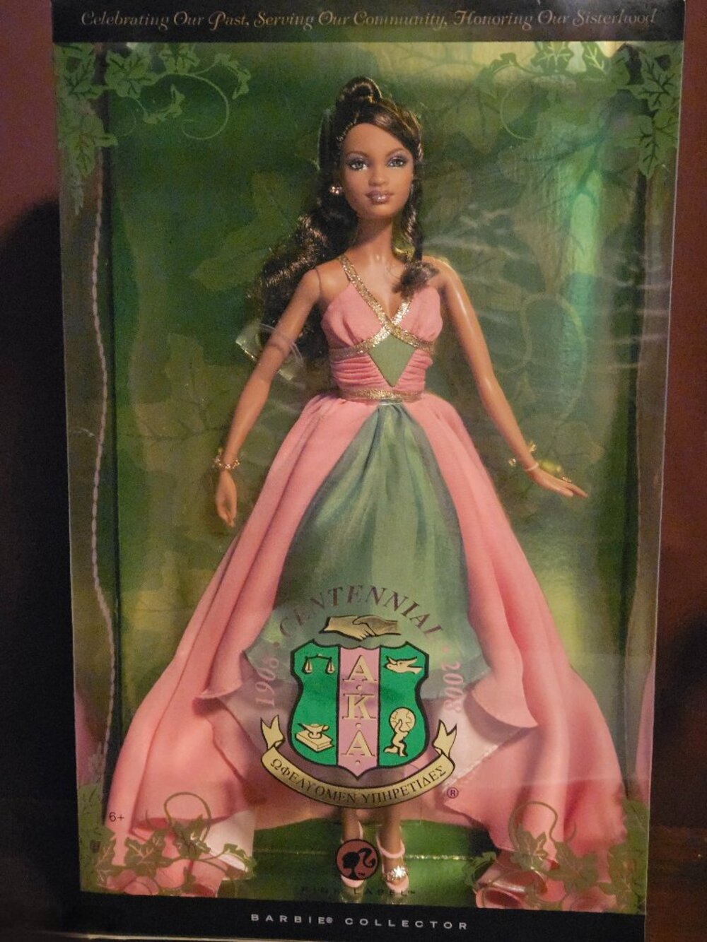 Alpha Kappa Alpha 1908 Barbie Doll New In Box-Never Opened